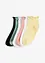 Lot de 6 paires de chaussettes basses à bord volanté, bonprix