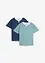 2 in 1 Shirt, Kurzarm (2er Pack), bonprix