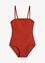 Maillot 1 pièce sculptant en matière texturée, maintien modéré, bonprix