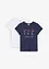 Basic T-Shirt mit Druck (2er Pack), bonprix