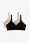 Gepolstertes Bralette ohne Bügel mit Bio-Baumwolle (2er Pack), bonprix