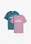 Lot de 2 T-shirts 100% coton, bonprix