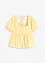 Blouse à manches bouffantes et encolure boutonnée, bonprix