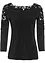 Shirt mit Häkeleinsatz und 3/4 Arm, bonprix