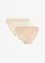 Lot de 3 slips Maxi échancrés en dentelle recyclée, bonprix