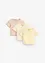 T-Shirts aus Bio-Baumwolle mit Volants (3er Pack), bonprix