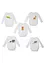 Lot de 5 bodies bébé manches longues, bonprix