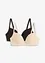 Lot de 2 soutiens-gorge push-up coton sans armatures, bonprix