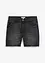 Bermuda en jean à finitions effilochées, loose, bonprix