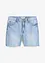 Bermuda en jean à finitions effilochées, loose, bonprix