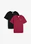Lot de 2 T-shirts col tunisien 100% coton, bonprix