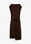 Robe midi côtelée avec drapé, bonprix