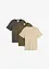 T-Shirt mit V-Ausschnitt (3er Pack), bonprix