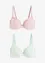 Lot de 2 soutiens-gorge coton à coques, bonprix