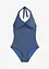 Maillot 1 pièce à dos nu, aspect jean, bonprix