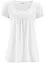 T-shirt coton et dentelle, manches courtes, bonprix