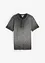 T-shirt col tunisien en 100% coton, aspect délavé, bonprix