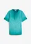 T-shirt col tunisien en 100% coton, aspect délavé, bonprix