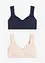 Minimizer T-Shirt-BH ohne Bügel mit Bio-Baumwolle (2er Pack), bonprix