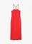 Robe midi en jersey avec empiècement smocké et fente, bonprix