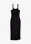 Robe midi en jersey avec empiècement smocké et fente, bonprix