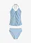 Tankini (ens. 2 pces) dos nu à fronces, bonprix