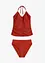 Tankini (ens. 2 pces) dos nu à fronces, bonprix