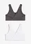 Wende-Bustier mit softer Bio-Baumwolle (2er Pack), bonprix