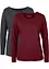 Lot de 2 T-shirts manches longues, bonprix