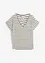 T-shirt rayé à manches volantées, bonprix
