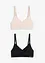 Lot de 2 soutiens-gorge bralettes Feel Comfort en modal doux, bonprix