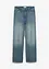 Jean droit et loose, taille haute, peu extensible, bonprix