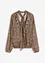 Mesh-Shirt mit Volant und Schluppe, bonprix