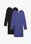 Jerseykleid aus elastischem Bio-Baumwoll-Mix (2er Pack), bonprix