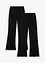 Lot de 2 pantalons évasés en jersey coton extensible, bonprix