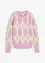 Feinstrickpullover mit Karomuster, bonprix