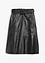 Jupe en cuir d’agneau nappa avec ceinture (ens. 2 pces), bonprix