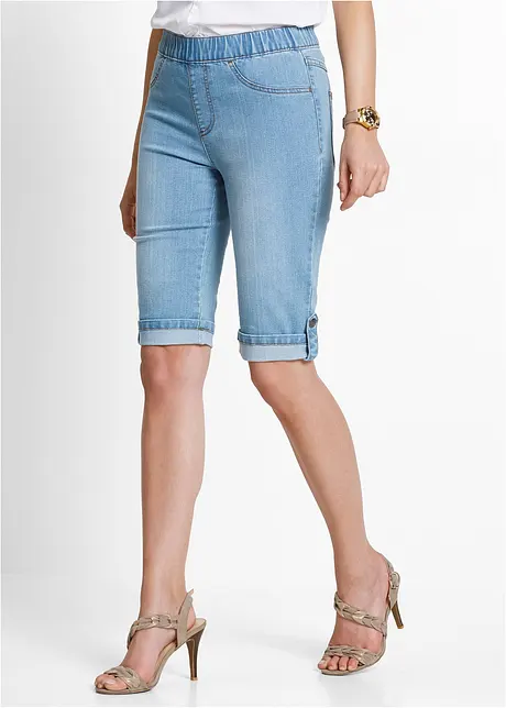 Jeans Bermuda Mid Waist, Bequembund, bonprix