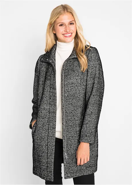 Manteau de mi-saison décontracté imitation laine, bonprix