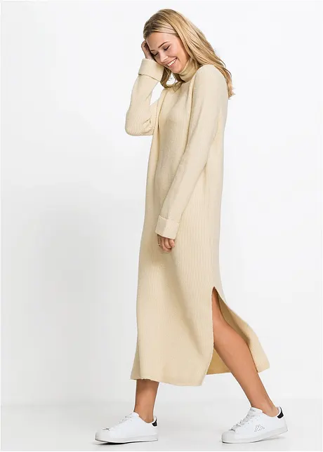 Robe en maille à col roulé, bonprix