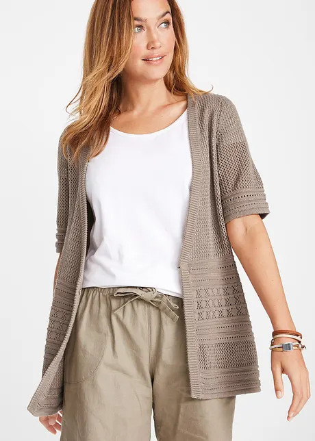 Gilet en maille ajourée, bonprix