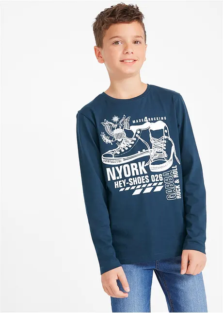 Jungen Langarmshirt aus Bio-Baumwolle, bpc bonprix collection