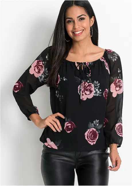 Bluse mit Tunnelzug, bonprix