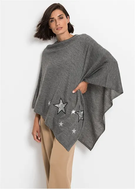 Poncho mit Pailetten-Sternen, bpc bonprix collection