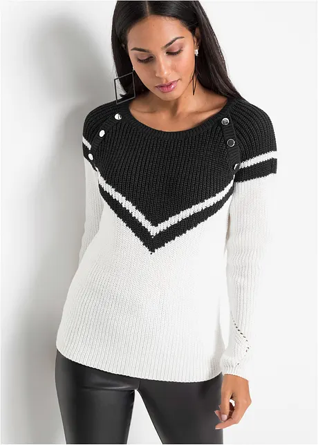 Pullover mit Knöpfen, bonprix