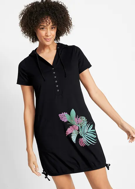 Robe T-shirt en coton, manches courtes, bonprix