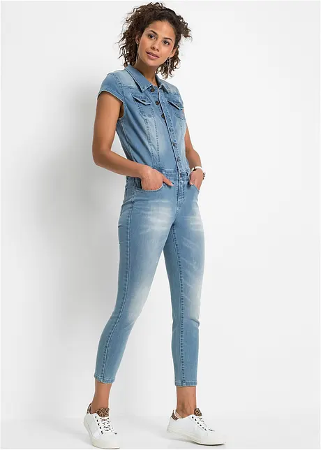 Jeans-Jumpsuit mit Knöpfen, RAINBOW