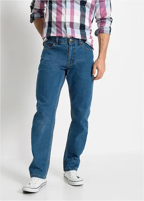 Jean Straight Regular Fit en denim non déformable, bonprix