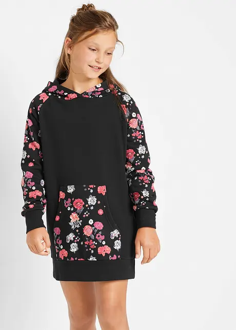 Mädchen Sweatkleid mit Kapuze, bonprix