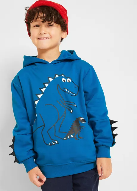 Jungen Kapuzensweatshirt Dino aus Bio-Baumwolle, bonprix